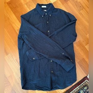 J. Crew Navy Brushed Twill Shirt